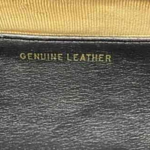 Givenchy Vintage Black Textured Leather Clam Shell Magnet Clutch Shoulder Bag - Picture 5 of 9